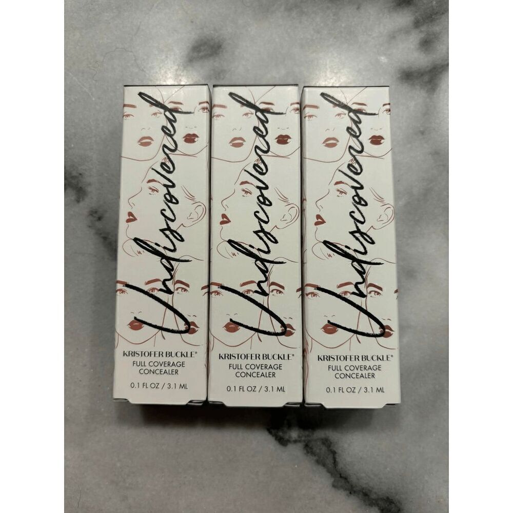 Kristofer Buckle Undiscovered Full Coverage Concealer in Medium Neutral Lot of 3